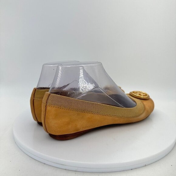Tory Burch Caroline Women Size 5M Mustard Patent Leather Ballet Flat Shoes - Picture 5 of 14